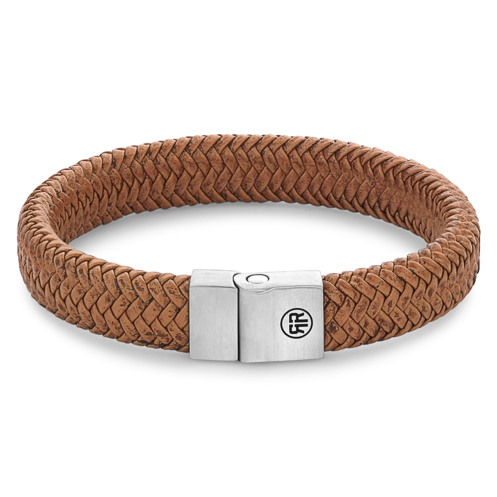 Rebel and Rose Full Metal Herringbone Cognac Matt Bracelet