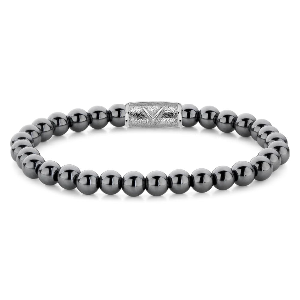 Rebel and Rose Grey Silver DV 6mm Bracelet