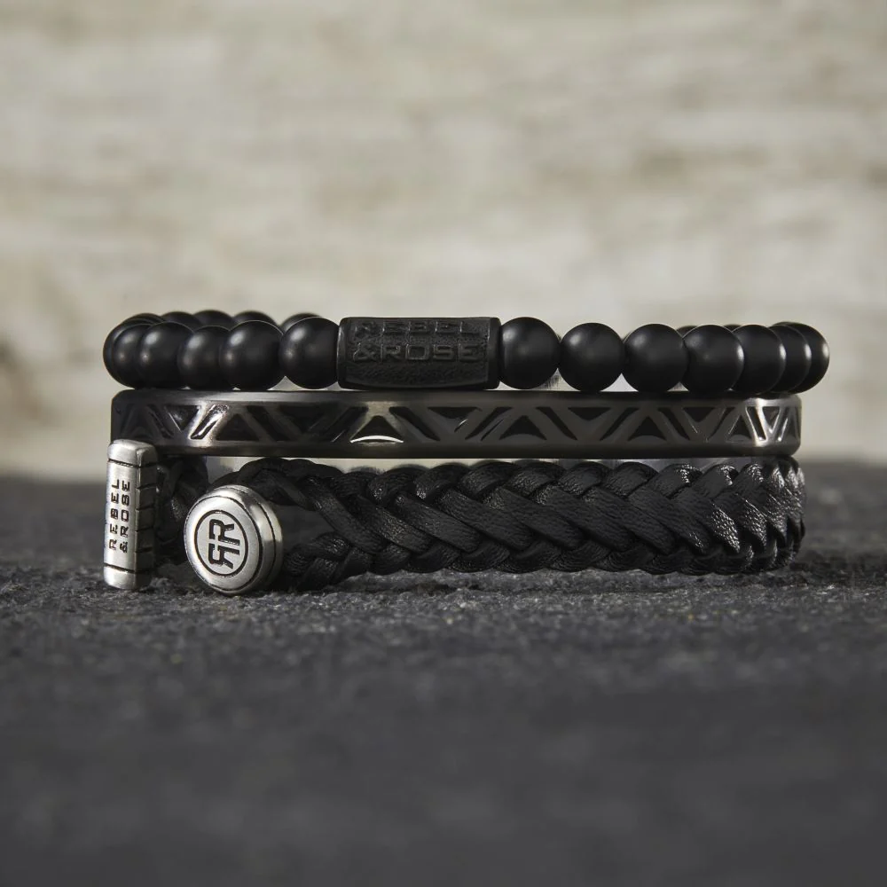 Rebel and Rose Mad Panther - All-Black 6mm Bracelet - Image 2