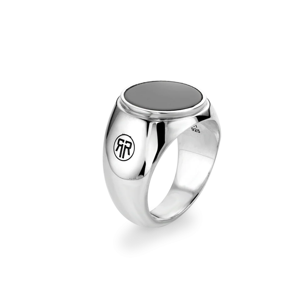 Rebel and Rose Ring Round Onyx Lowneck