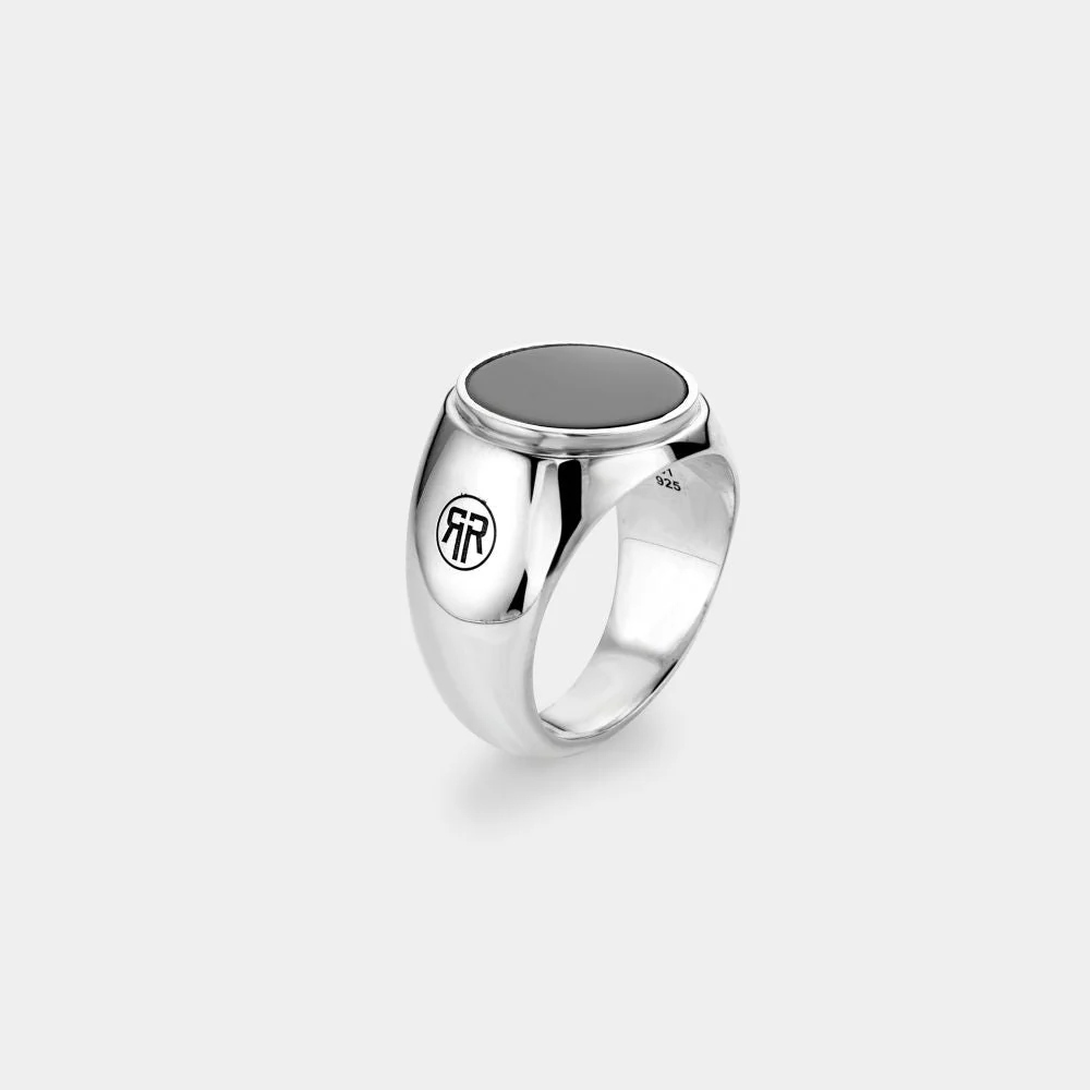 Rebel and Rose Ring Round Onyx Lowneck - Image 3