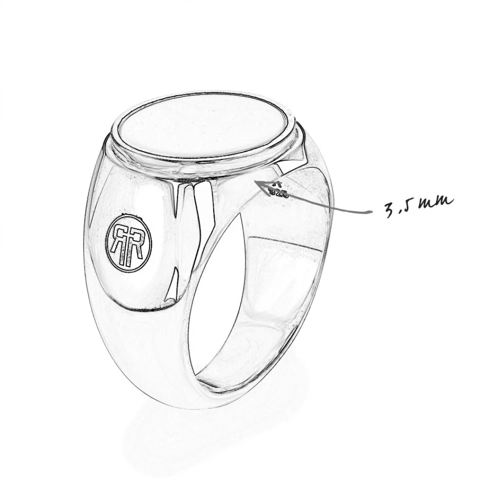 Rebel and Rose Ring Round Onyx Lowneck - Image 4