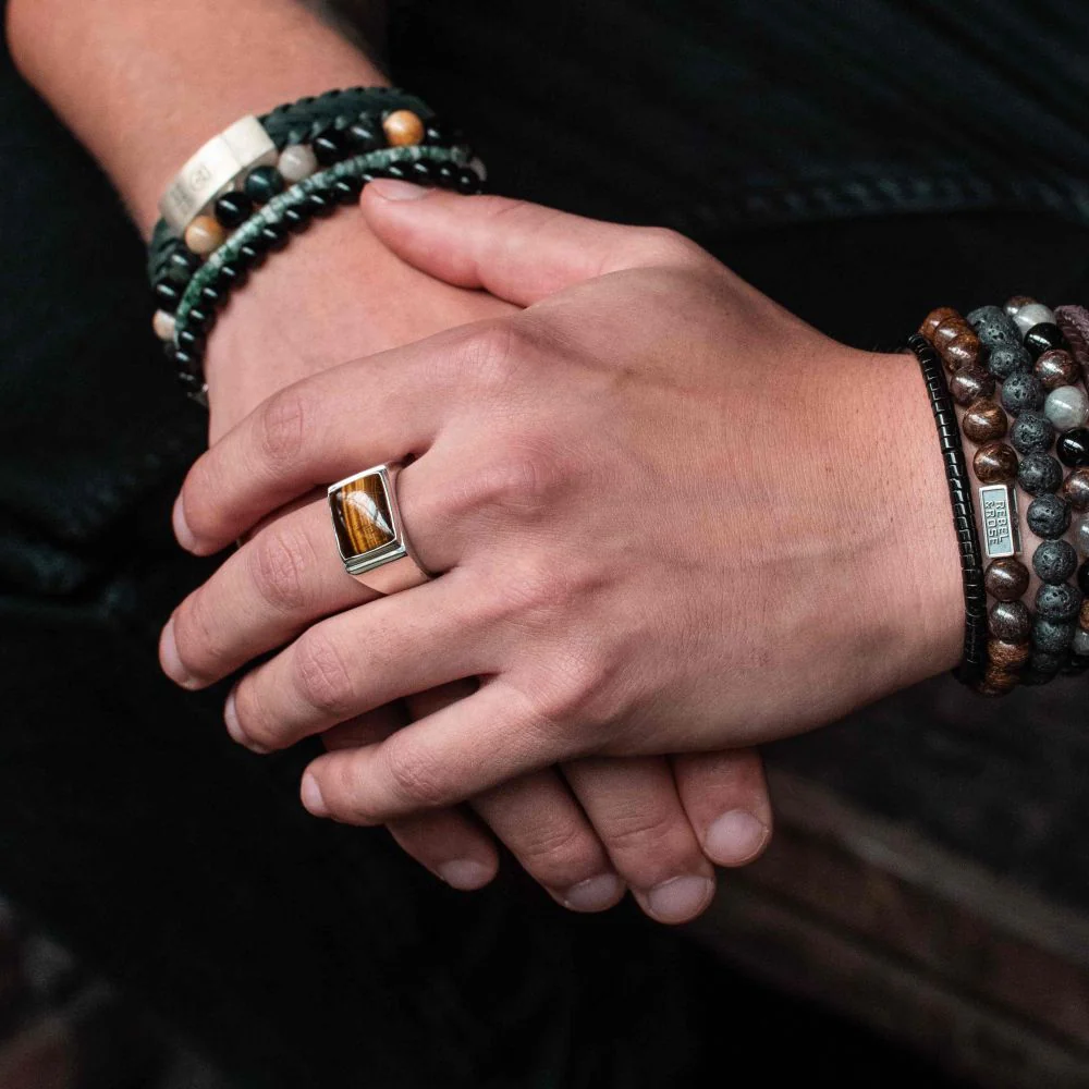 Rebel and Rose Ring Square Tiger Lowneck - Image 3