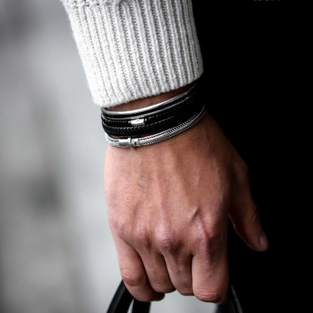 Rebel and Rose Small Braided Black Bracelet - Image 3