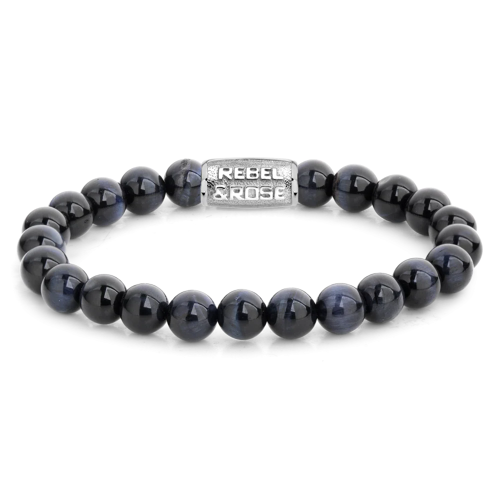 Rebel and Rose Tiger Blues 8mm Bracelet