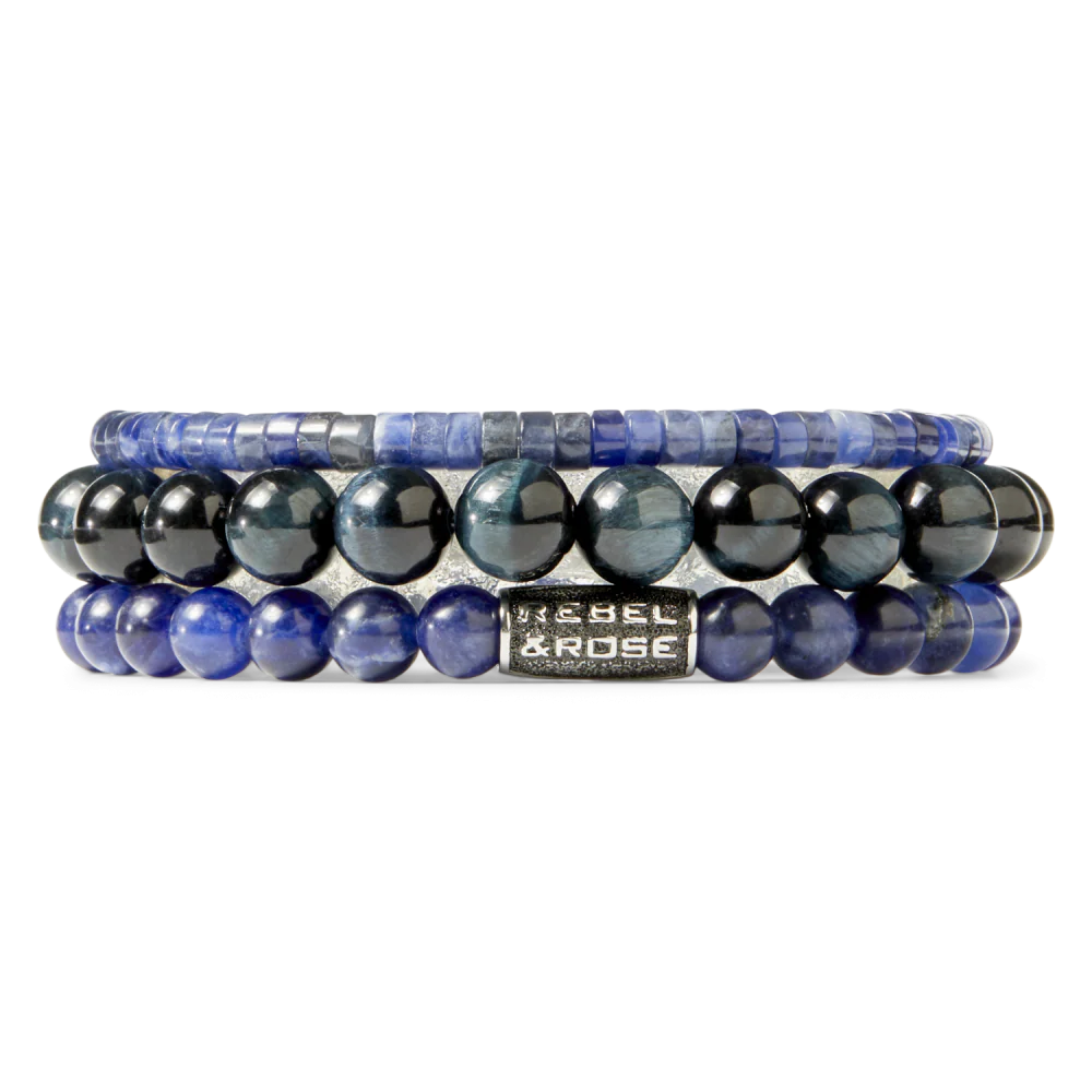 Rebel and Rose Tiger Blues 8mm Bracelet - Image 2