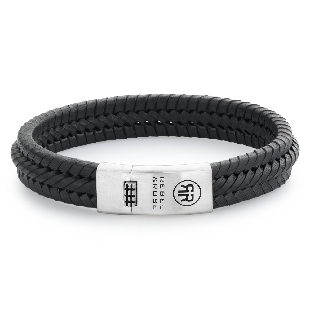 Rebel and Rose Twisted 925 Black Bracelet
