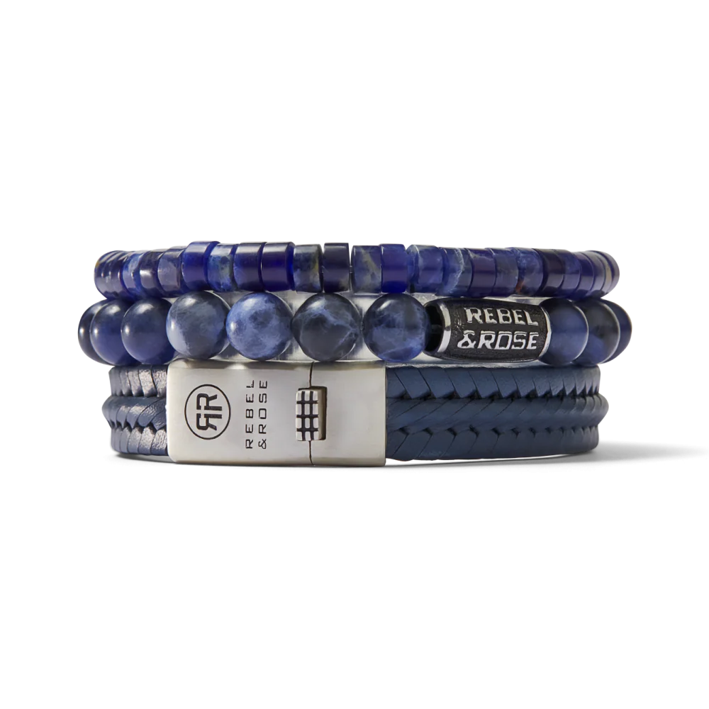 Rebel and Rose Twisted 925 Navy Bracelet - Image 2