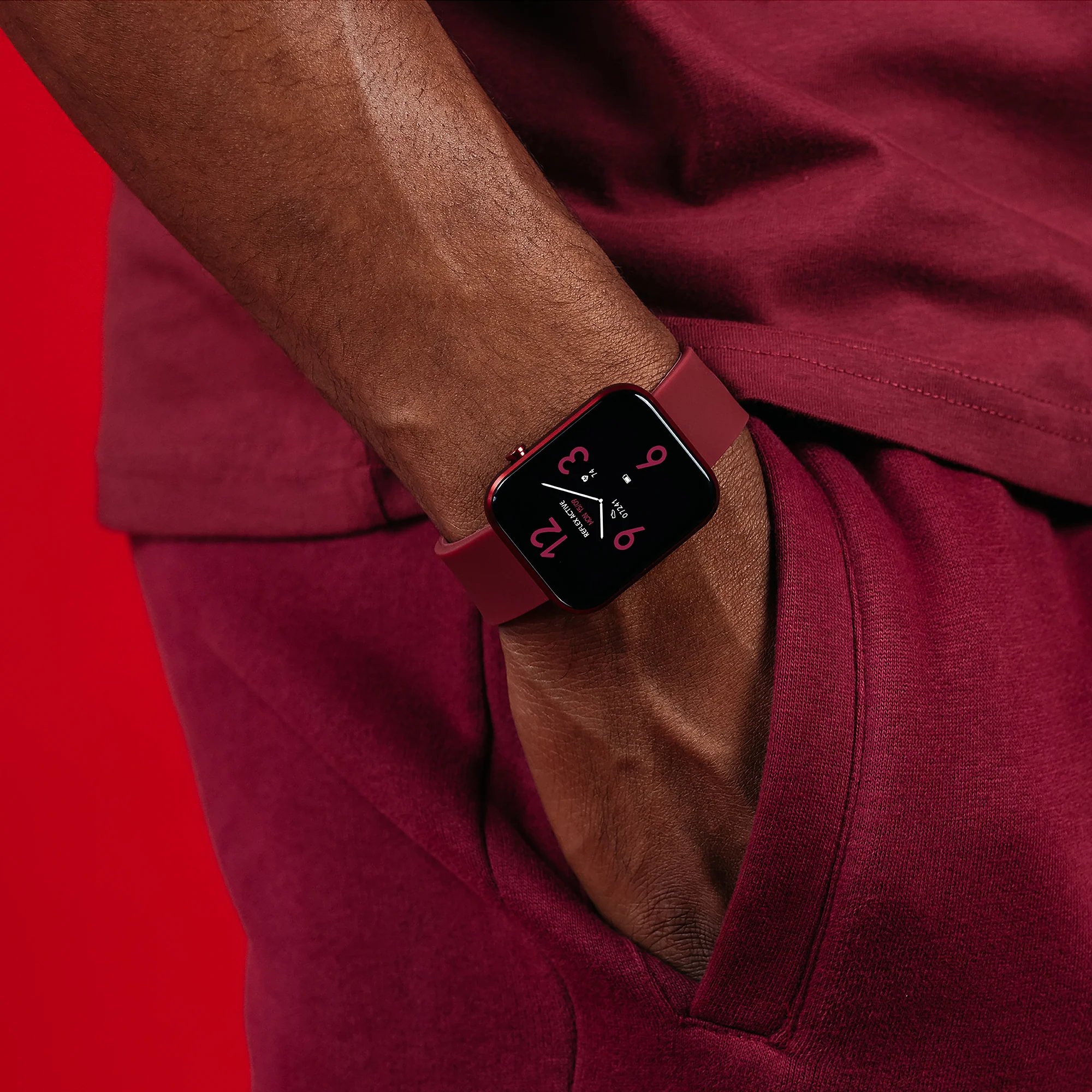 Reflex Active Series 12 Berry Silicone Smartwatch - Image 3