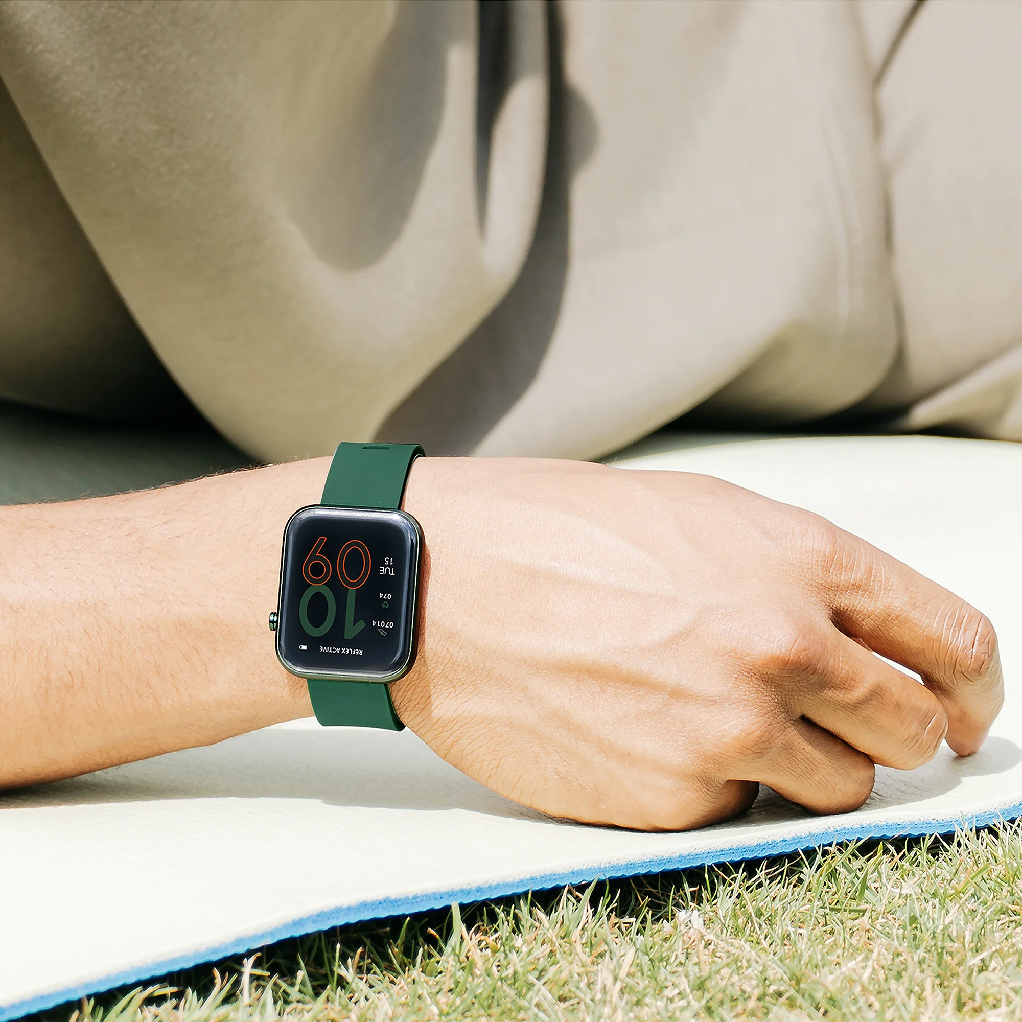 Reflex Active Series 12 Dark Green Silicone Smartwatch - Image 3