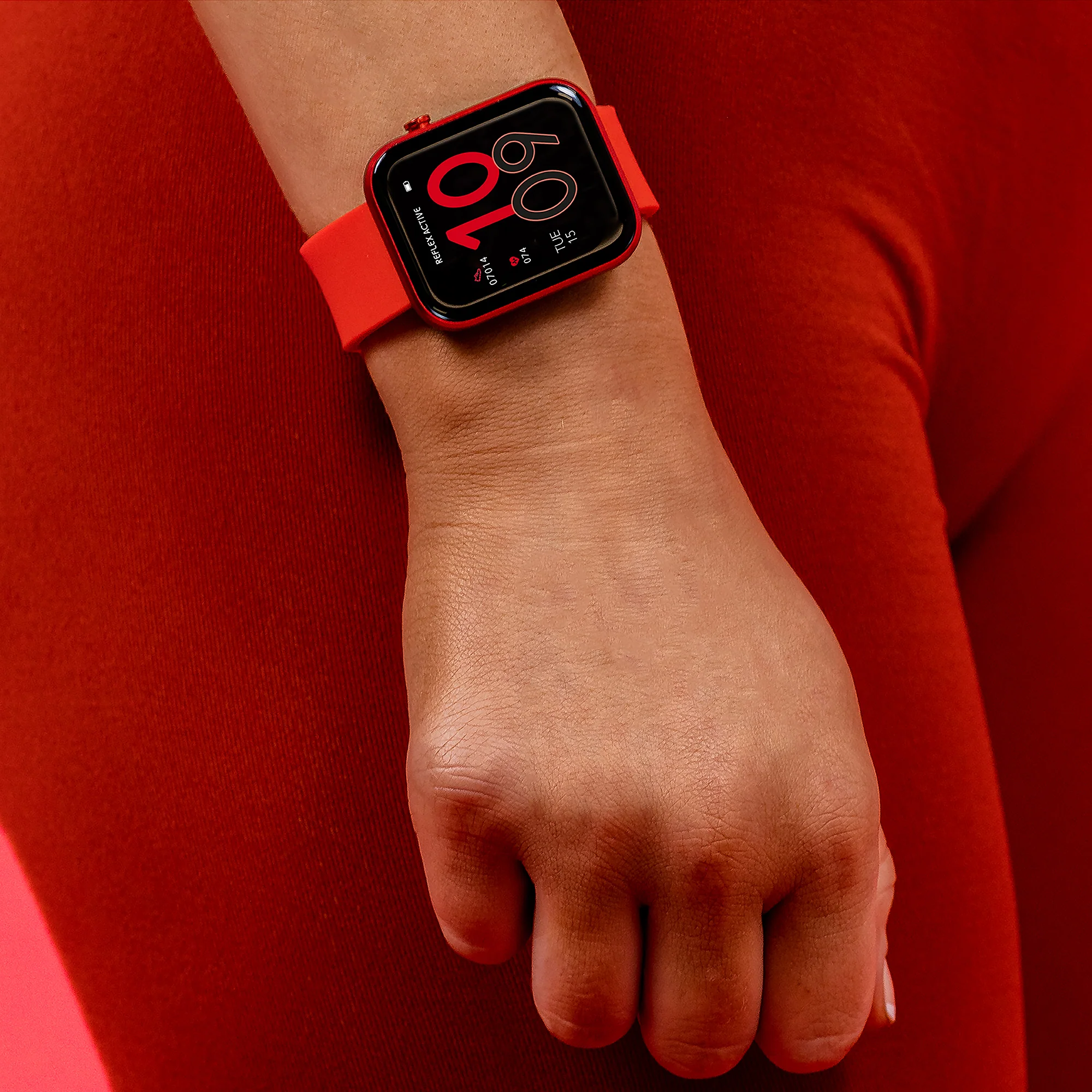 Reflex Active Series 12 Red Silicone Smartwatch - Image 7
