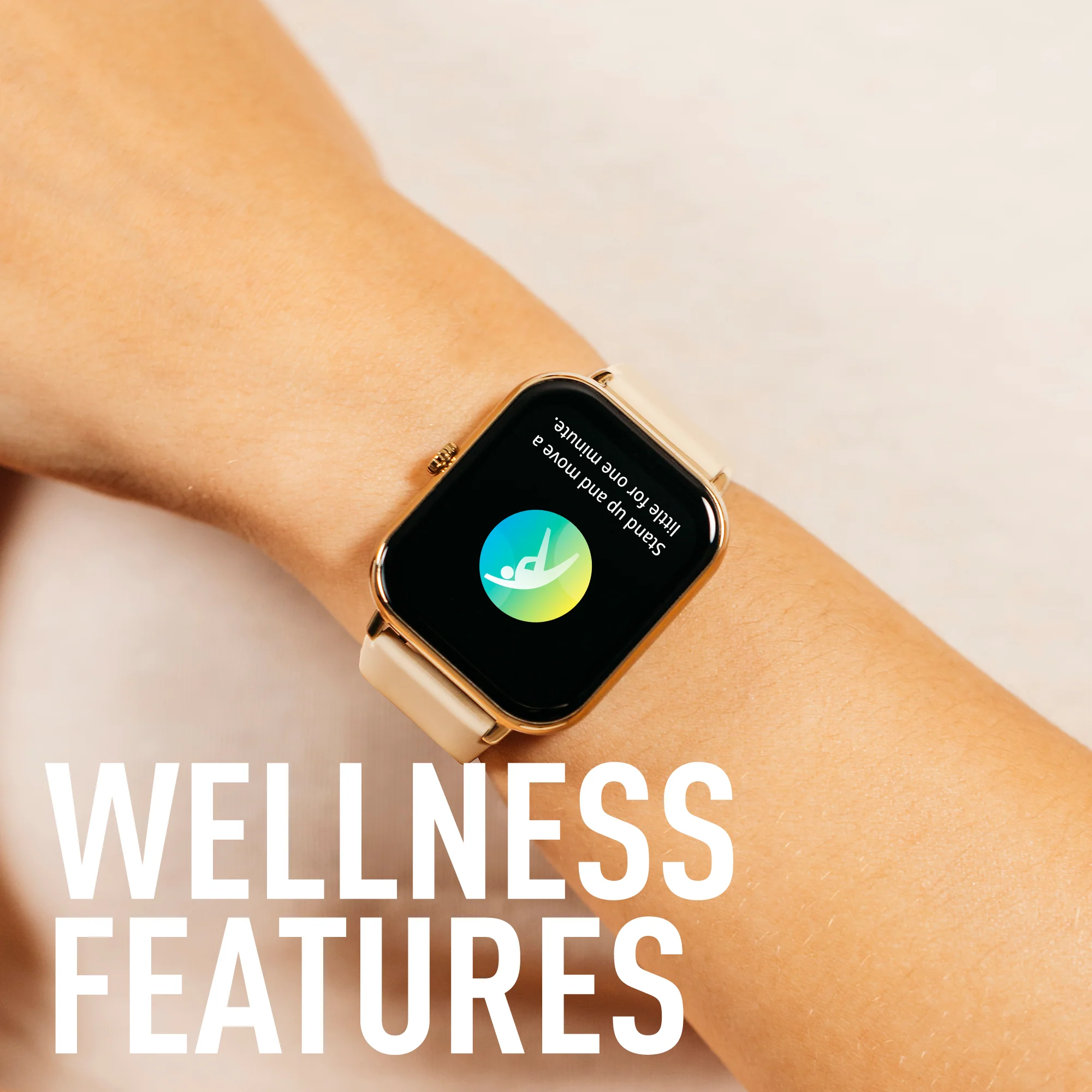 Reflex Active Series 23 Gold Case & Cream Silicone Strap - Image 3