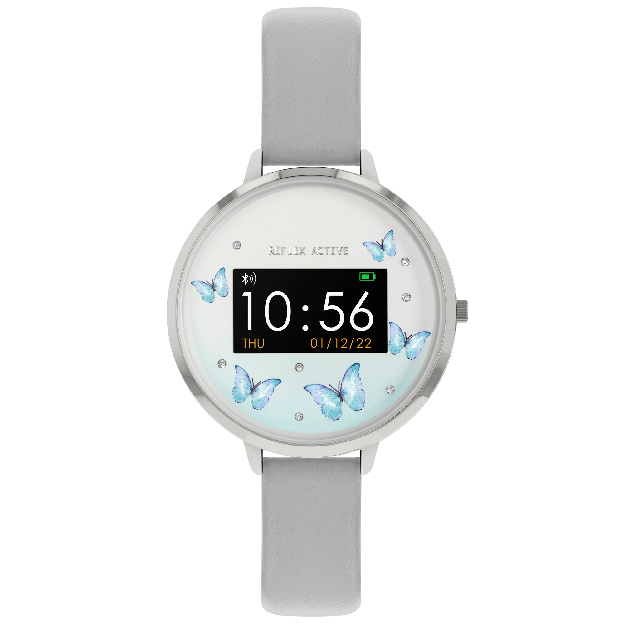 Reflex Active Series 3 Silver Butterfly Smart Watch
