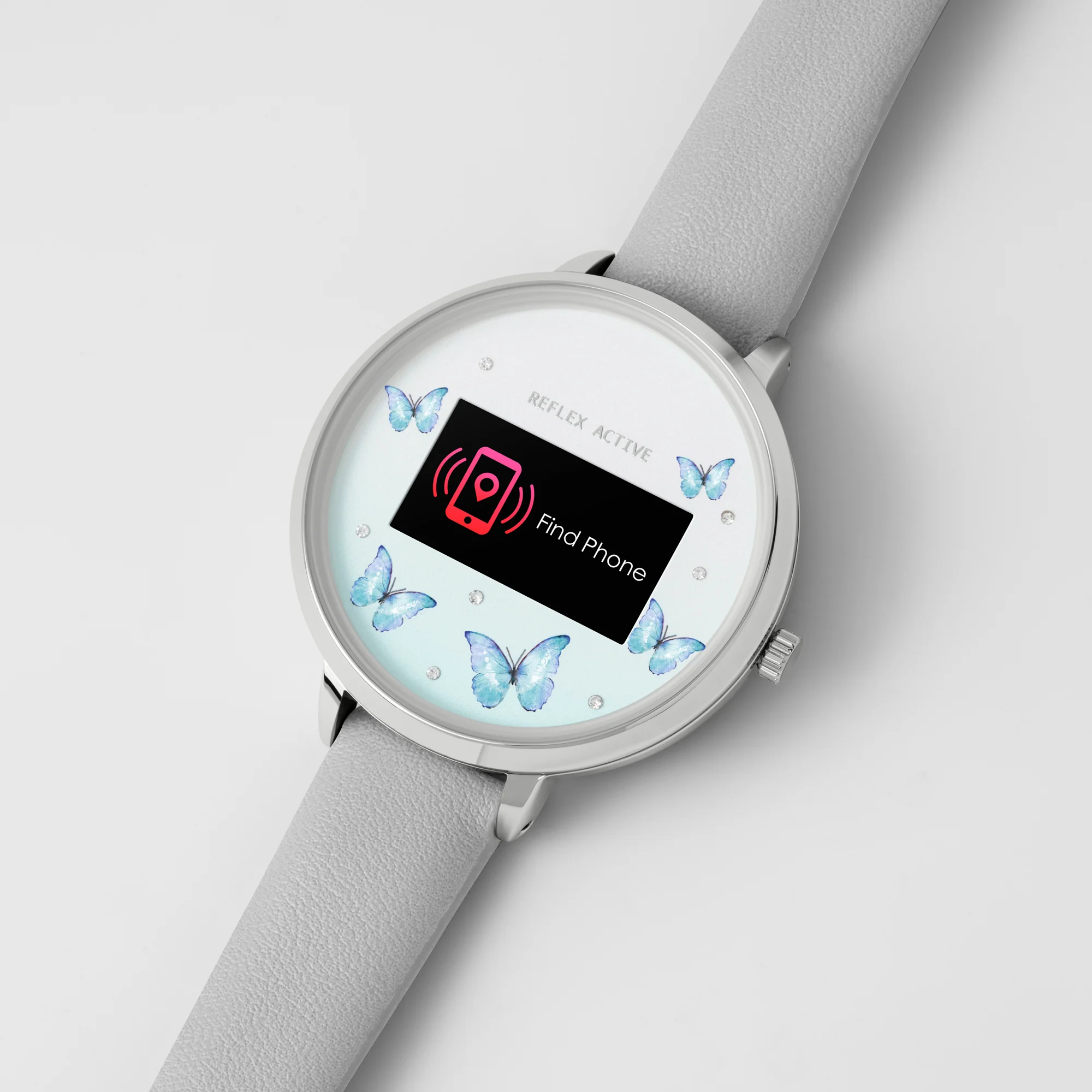 Reflex Active Series 3 Silver Butterfly Smart Watch - Image 3