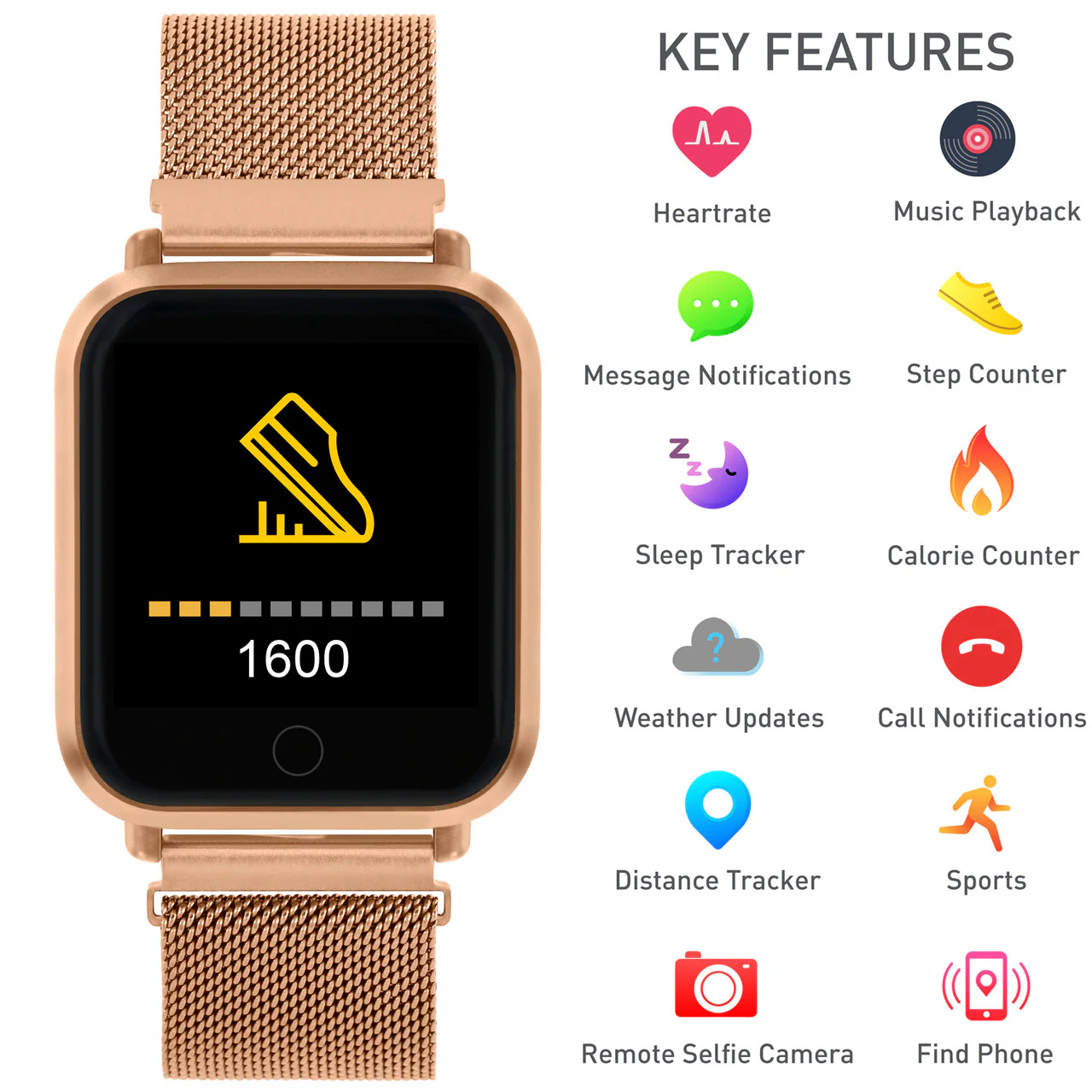Series 6 Gold Mesh Smart Watch - Image 3
