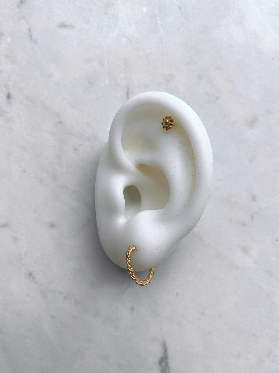Rope Twist Hoops Gold - JP13307G - Image 2