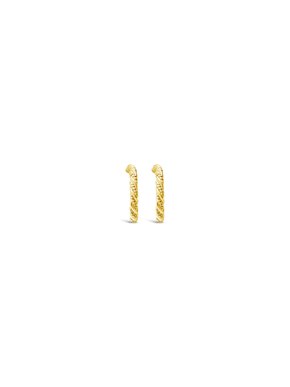 Rope Twist Hoops Gold - JP13307G - Image 3