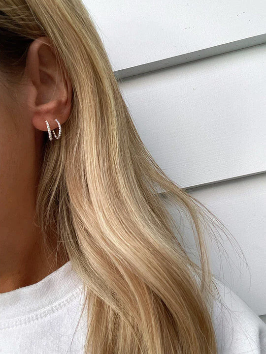 Rope Twist Silver Hoops - JP13307 - Image 3