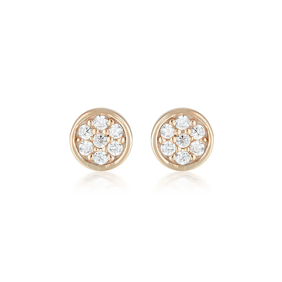 Rose Gold Dotti Stud Earring - IE926RG