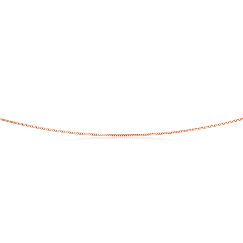 Rose Gold Plated Sterling Silver 70cm Curb Chain - Image 2