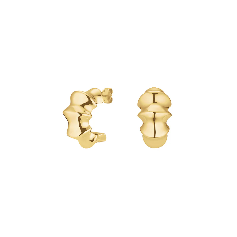 Rosefield Statement Bamboo Gold Earrings