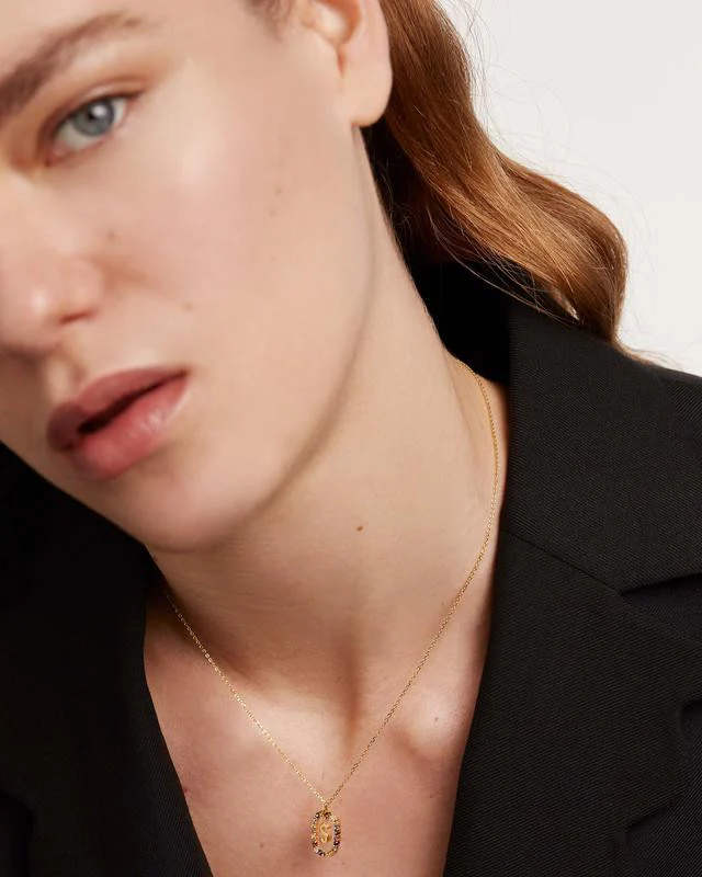 S Gold Initial Necklace - CO01-278-U - Image 3