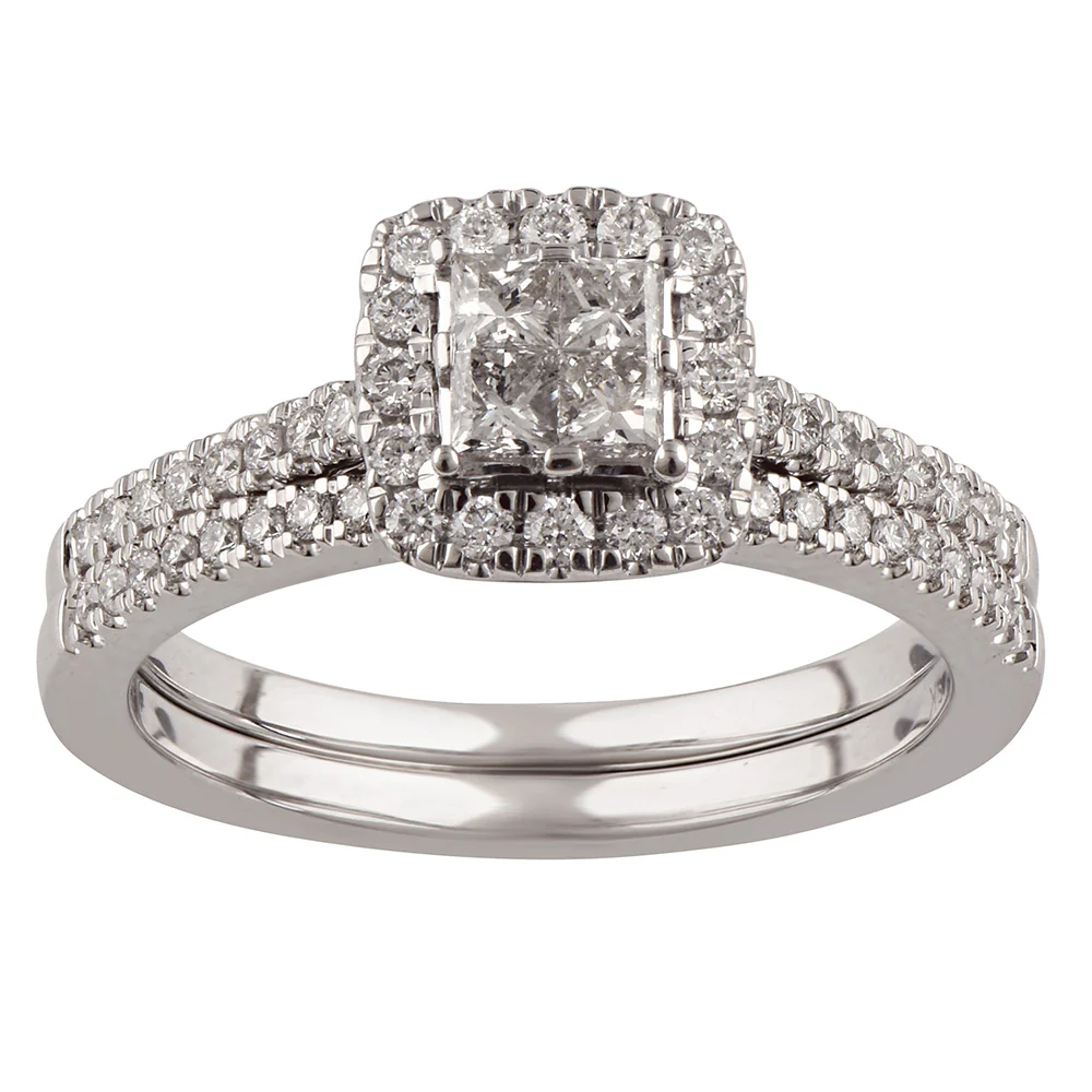SEAMLESS LOVE 9ct White Gold Dress Ring with 0.60 Carat of Diamonds
