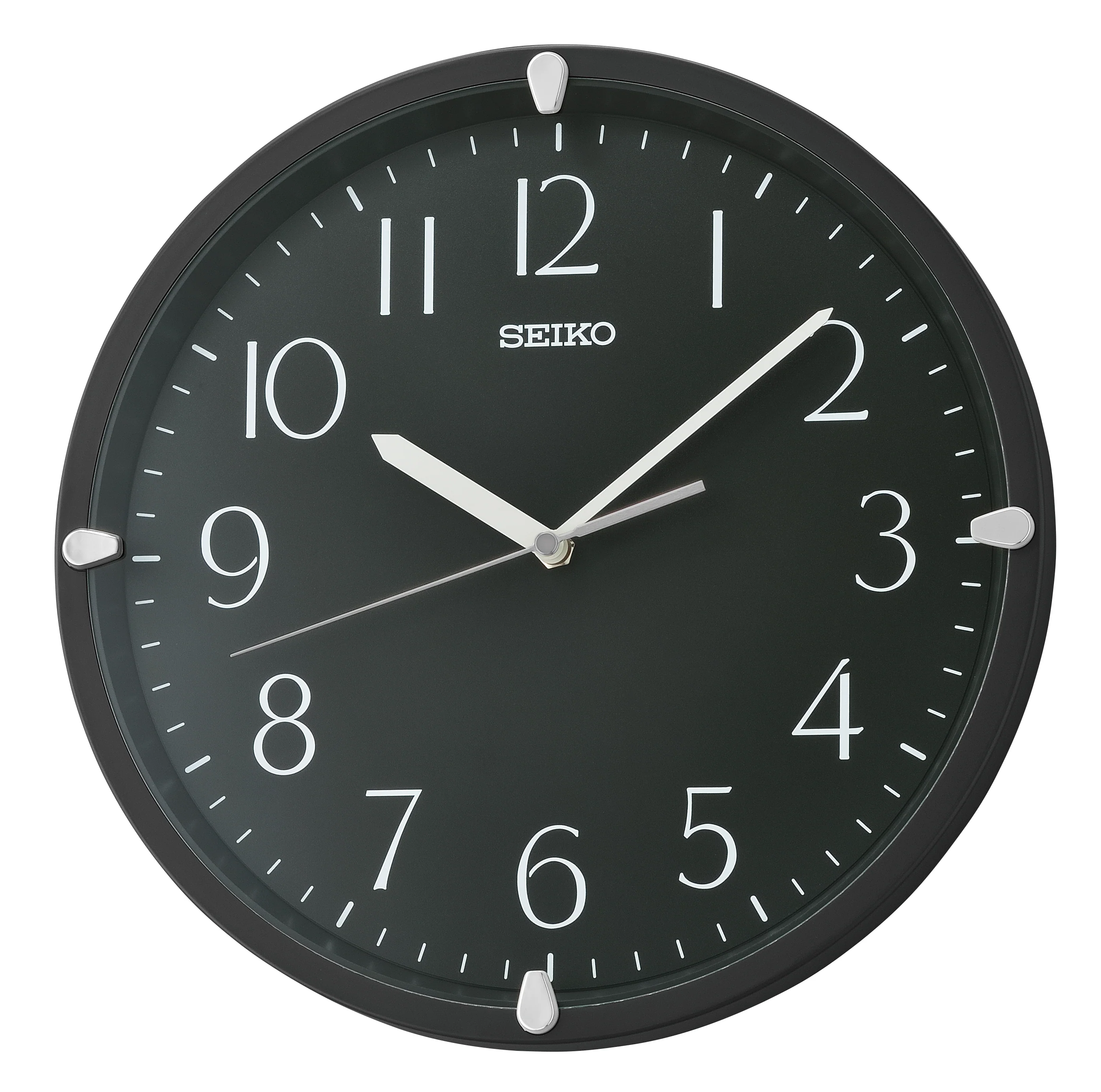 Seiko Clock QHA007-K Black Wall Clock - Image 2