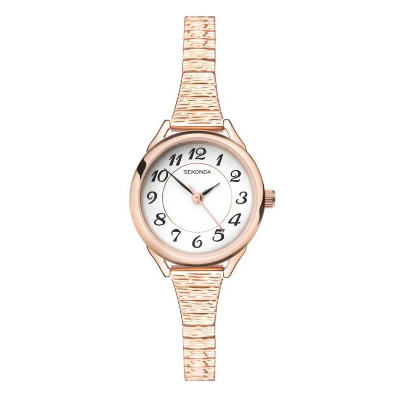 Rose Gold Case White Dial Expander - SK2639