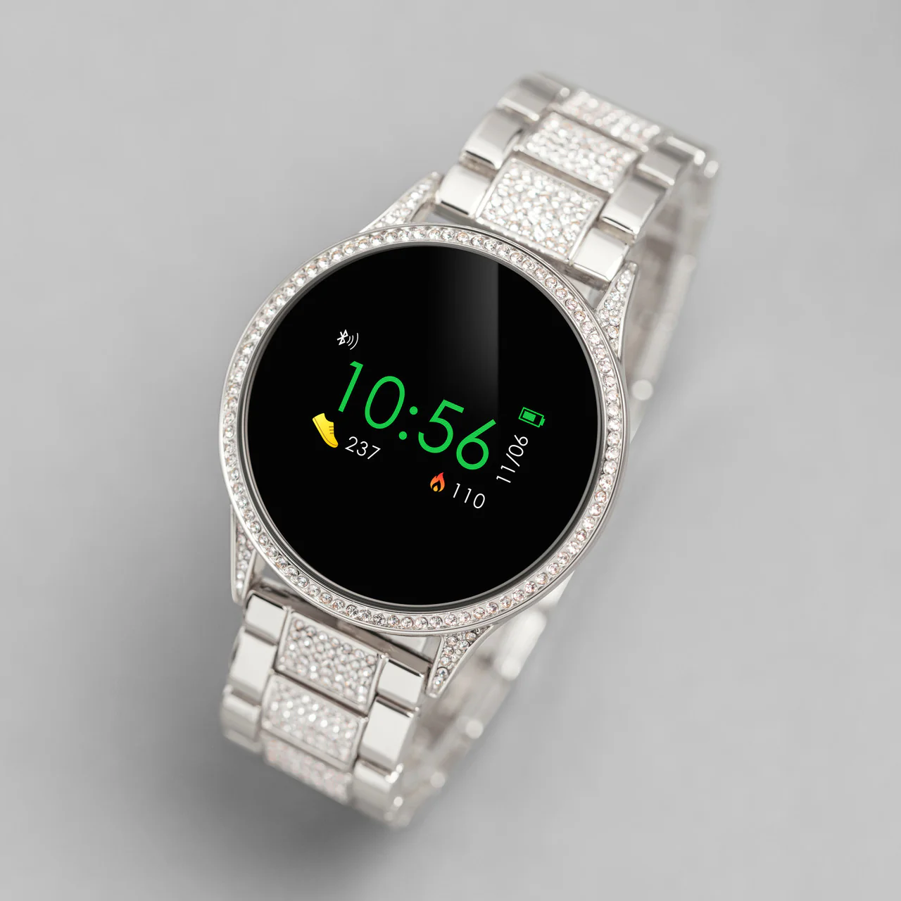 Series 4 Silver Link Crystal Smart Watch - Image 3
