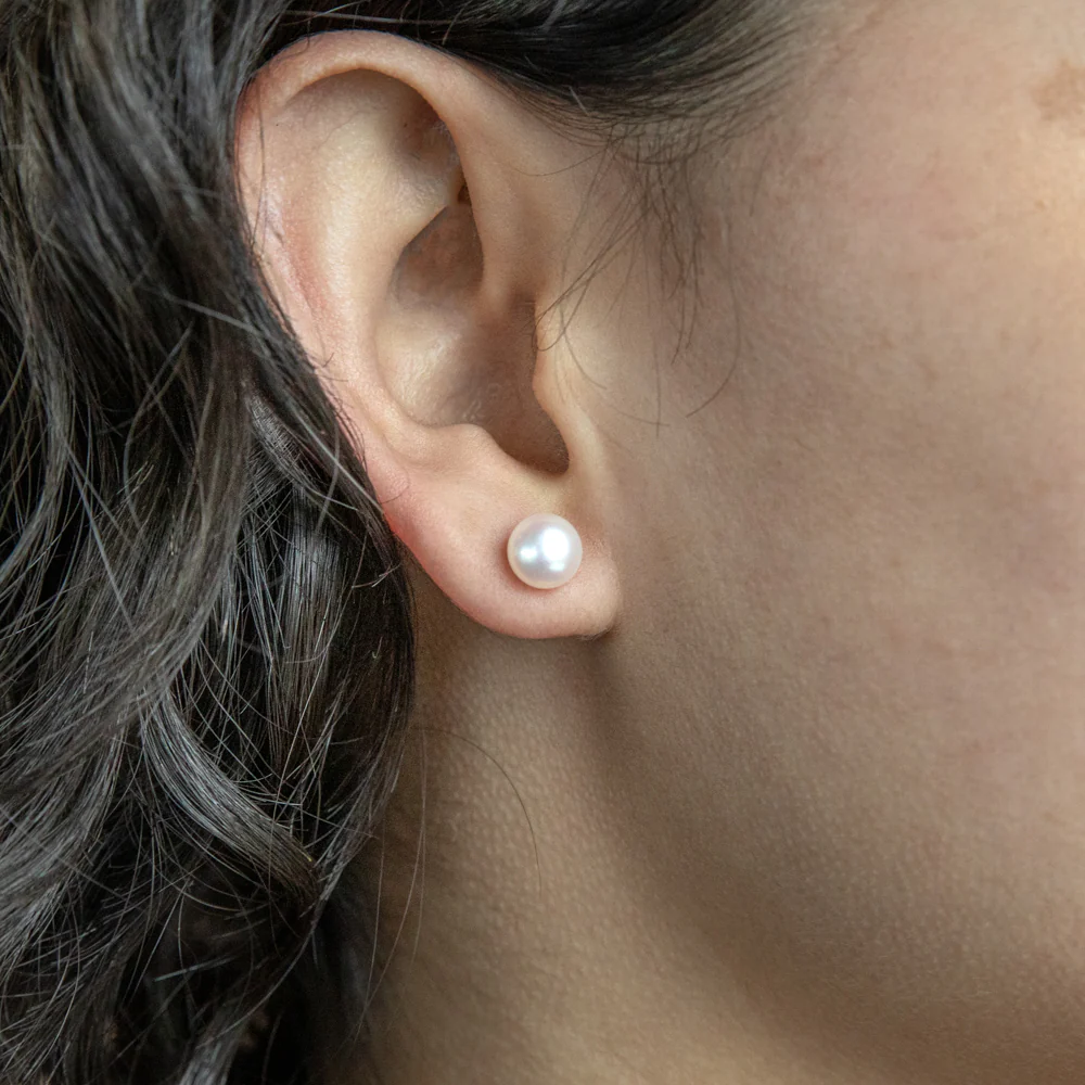 Set of 3 Freshwater Pearl Studs - Image 4
