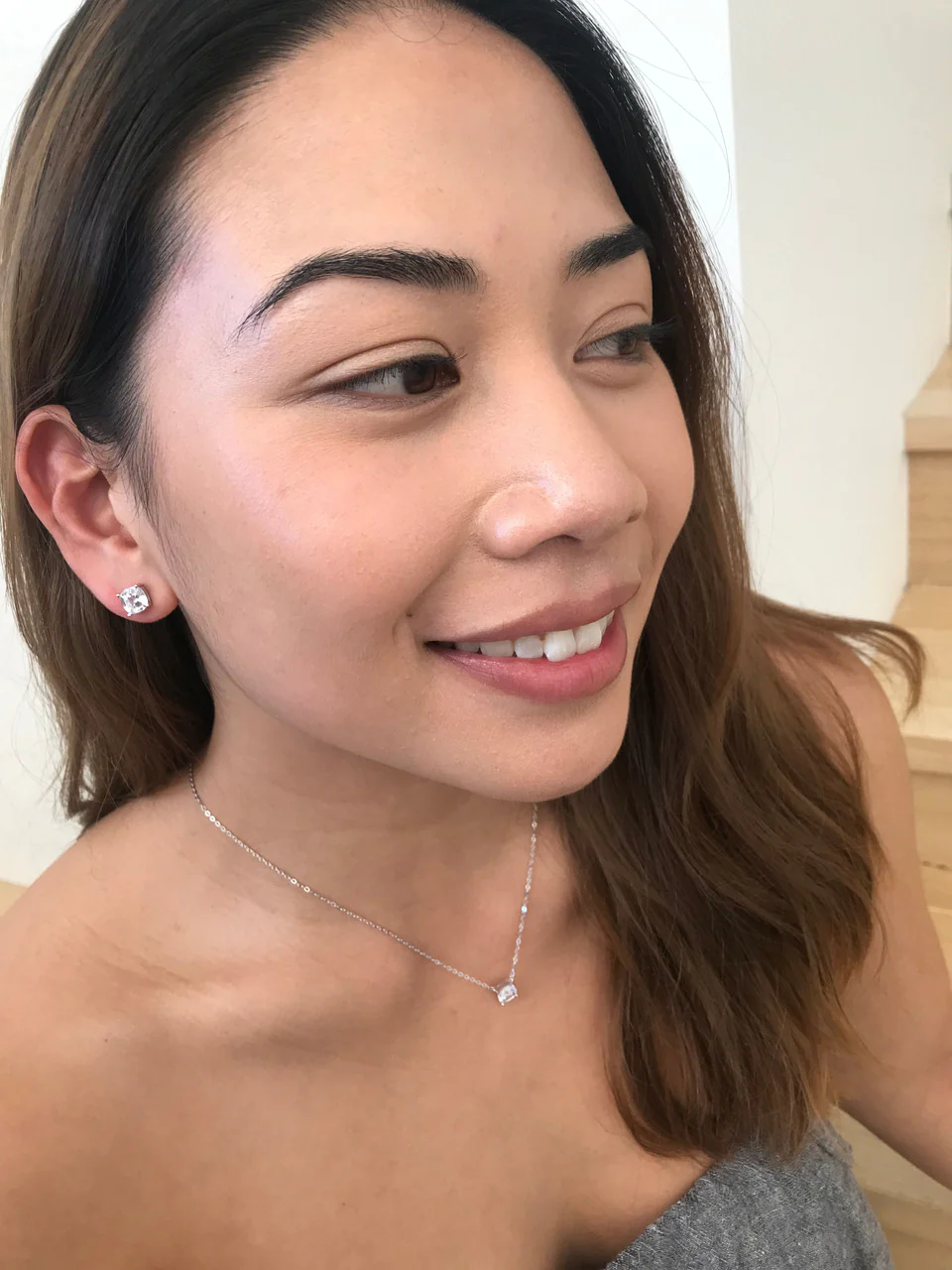 Silver Harlow Earrings - IE900W - Image 2
