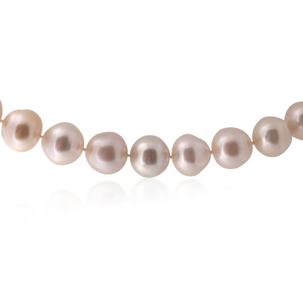 South Sea 14-16mm Pearl Strand with 14ct White Gold 0.18ct Diamond Set Clasp - Image 2