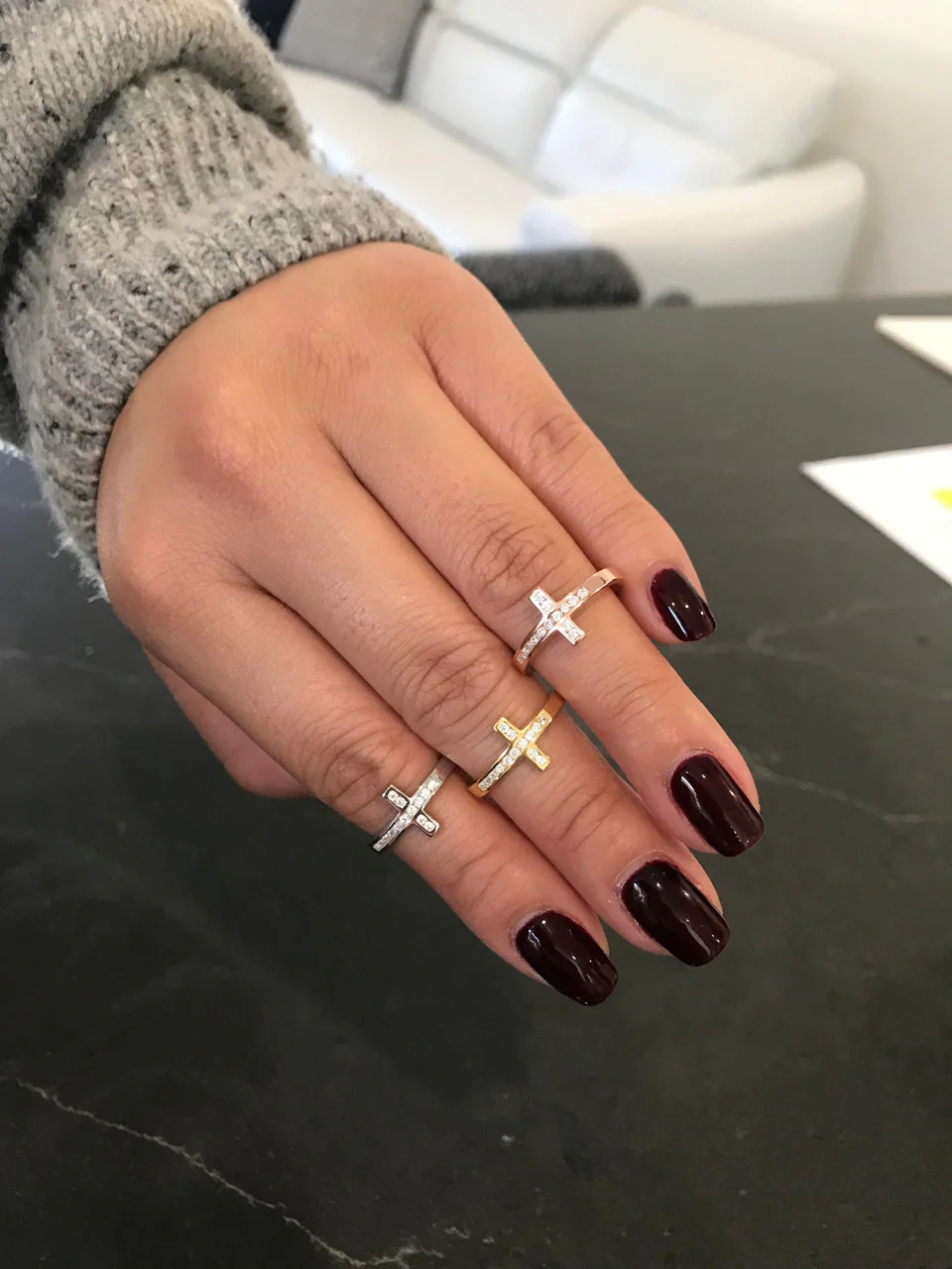 Spiritus Wrap Cross Ring Silver -  IR422W - Image 2