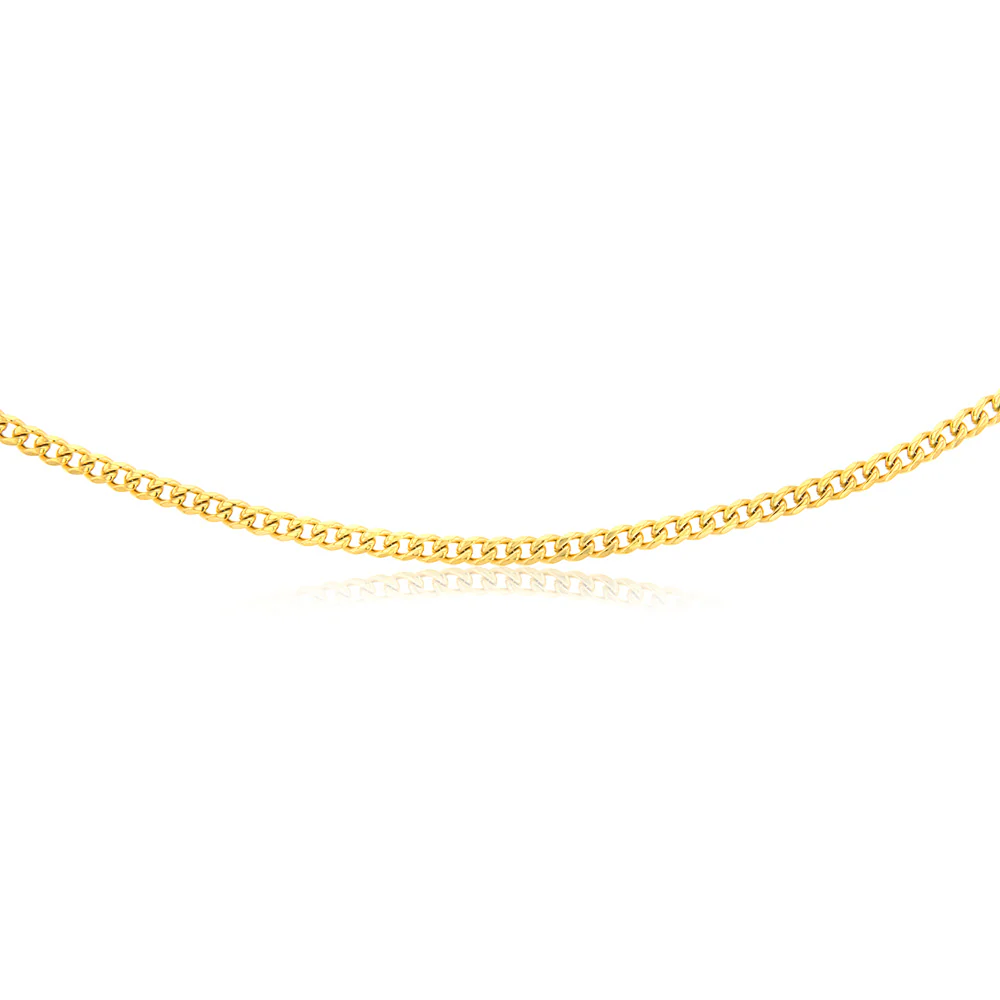 Stainless Steel Gold Polished Curb 60cm Chain - Image 2