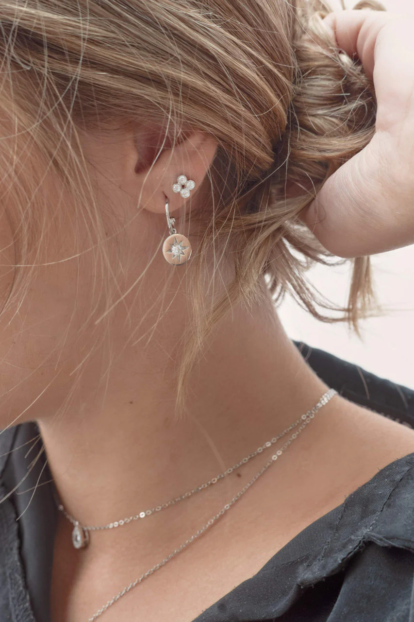 Stellar Lights Silver Twinkle Studs - IE845W - Image 3