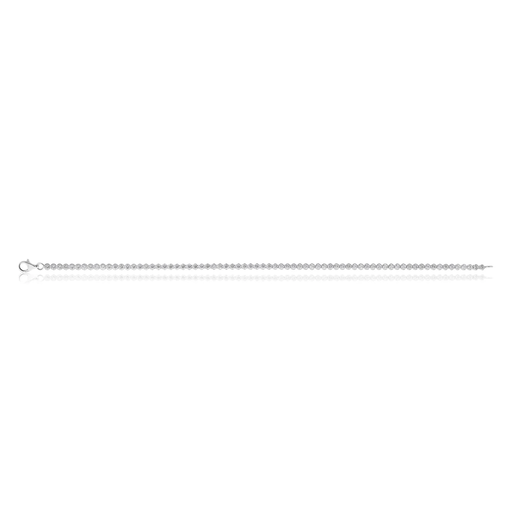 Sterling Silver 19cm Zirconia Tennis Bracelet - Image 2