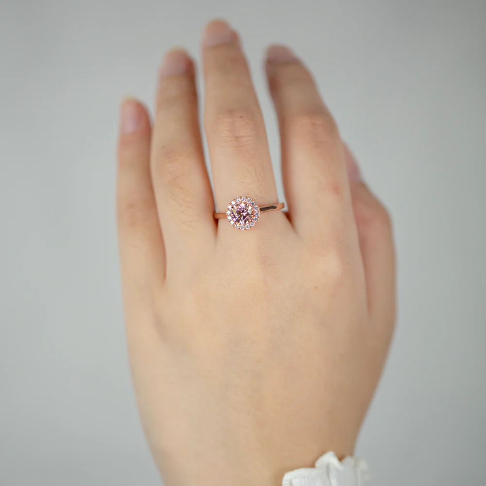 Sterling Silver and Rose Gold Plated Zirconia Ring - Image 2