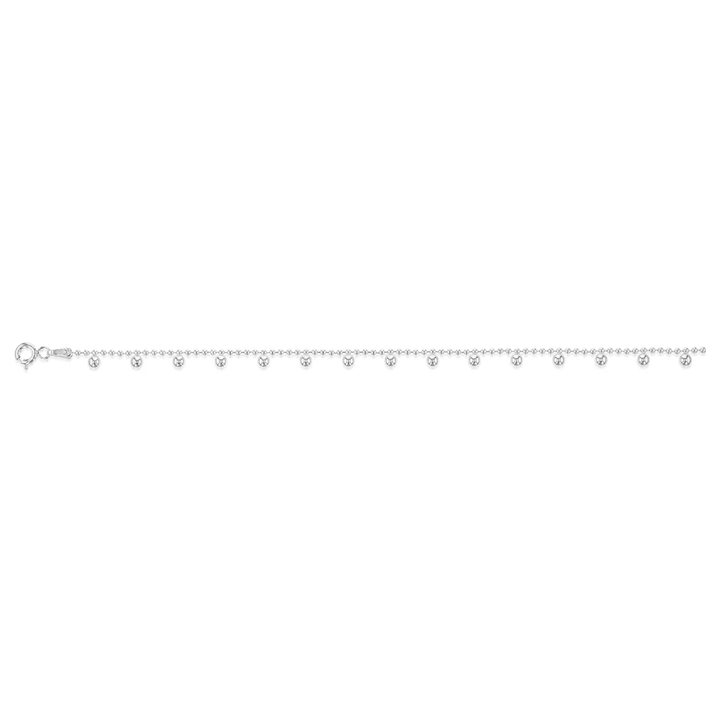 Sterling Silver Ball Charms On 19cm Bracelet - Image 3