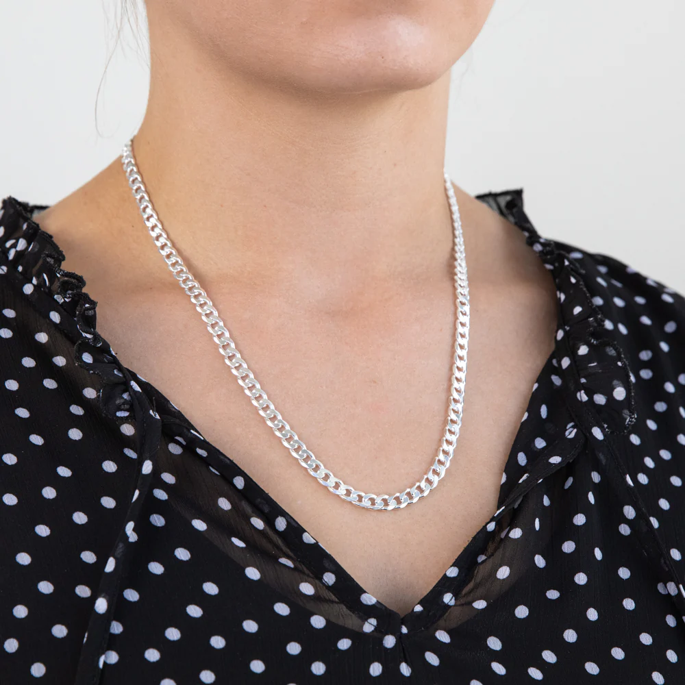 Sterling Silver Curb Heavy 150 Gauge 50cm Chain - Image 3