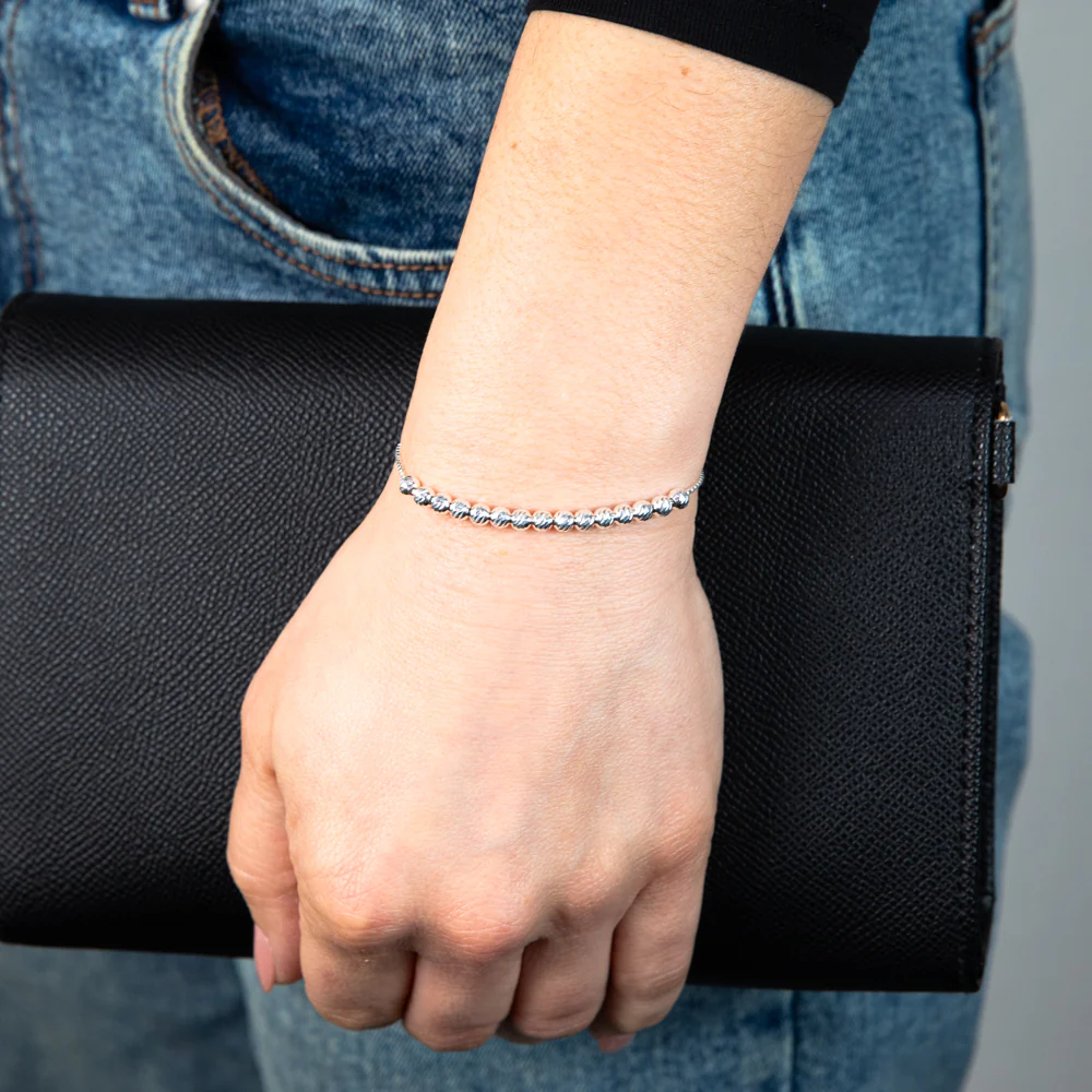 Sterling Silver Fancy Bead Bracelet - Image 3
