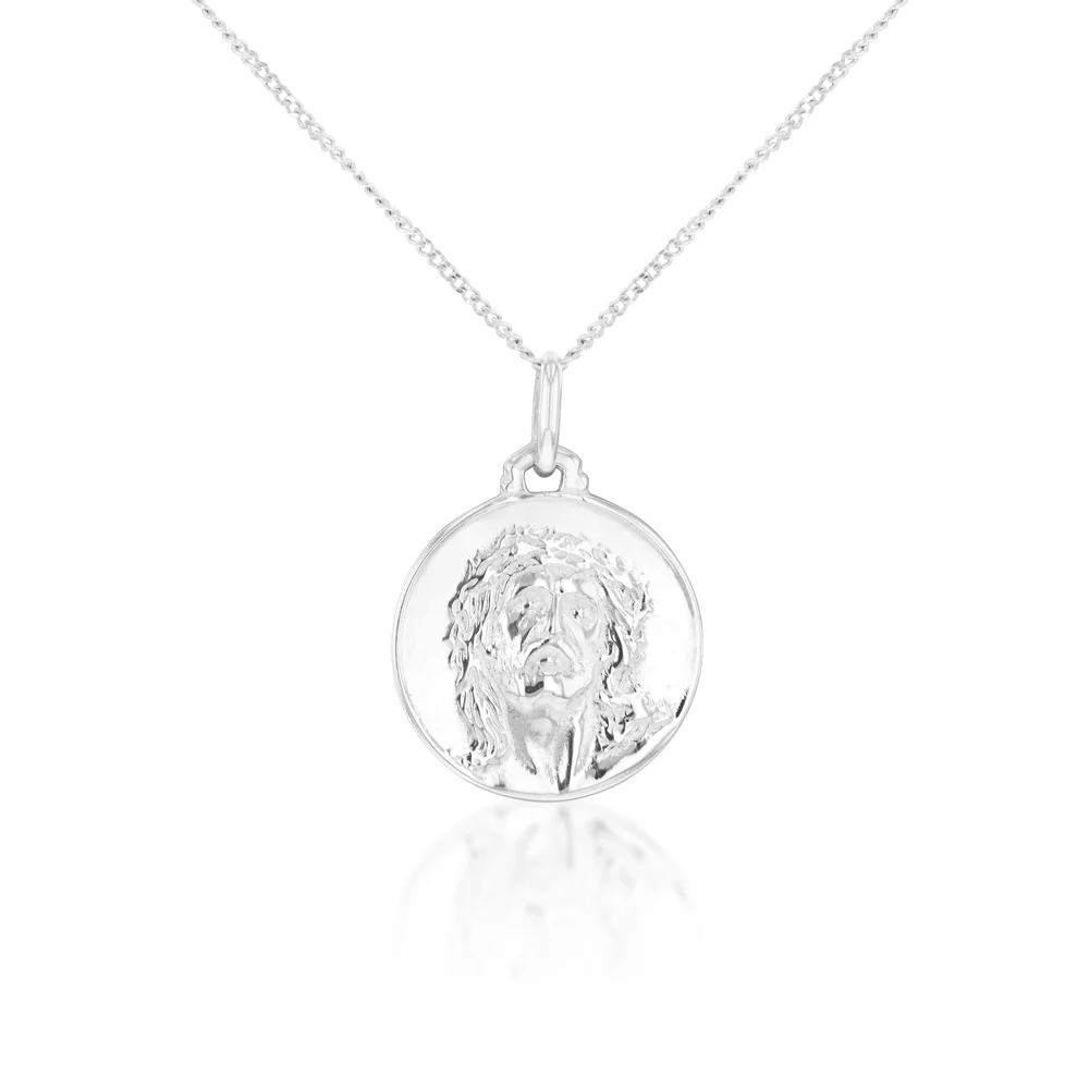 Sterling Silver Jesus Christ Medallion