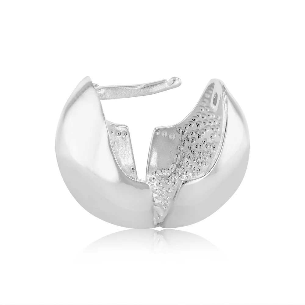 Sterling Silver Polished Ball Huggies Earrings - Image 2