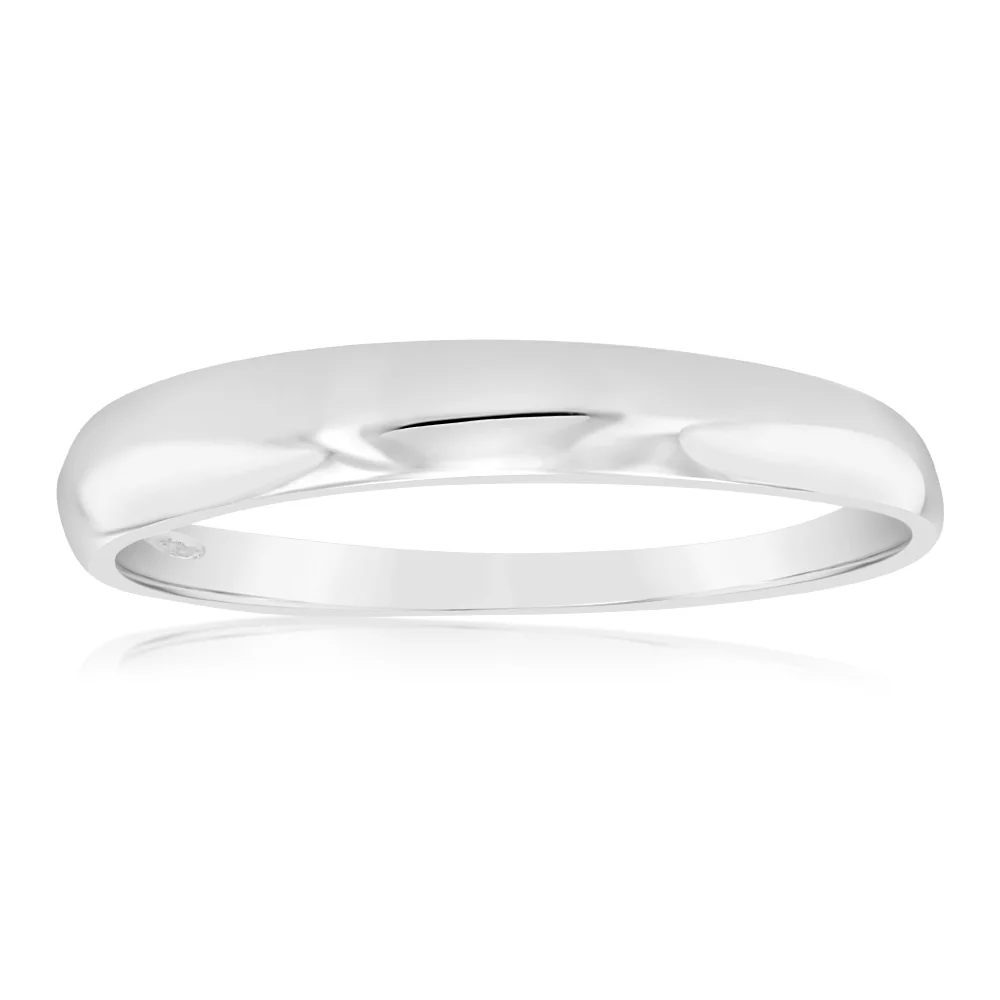 Sterling Silver Simple Diamond Cut Ring
