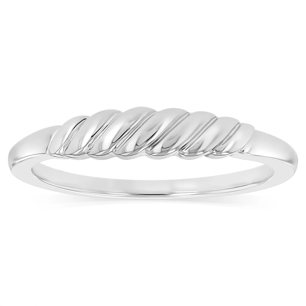 Sterling Silver Thin Croissant Ring