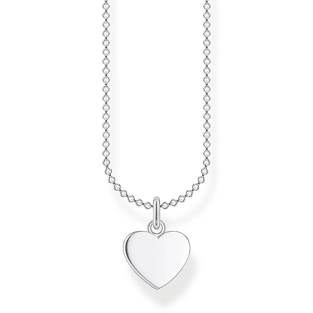 Sterling Silver Thomas Sabo Charm Club Large Heart Necklace 38-45cm - Image 2