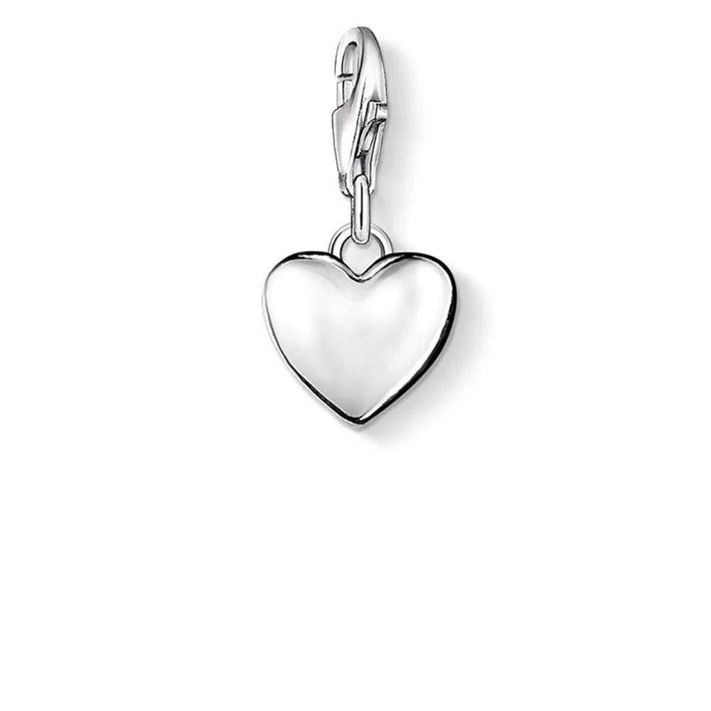 Sterling Silver Thomas Sabo Charm Club Solid Domed Heart