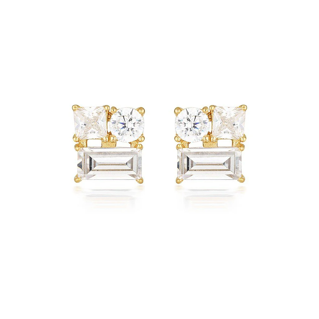 Thea Gold Stud Earring - IE814G