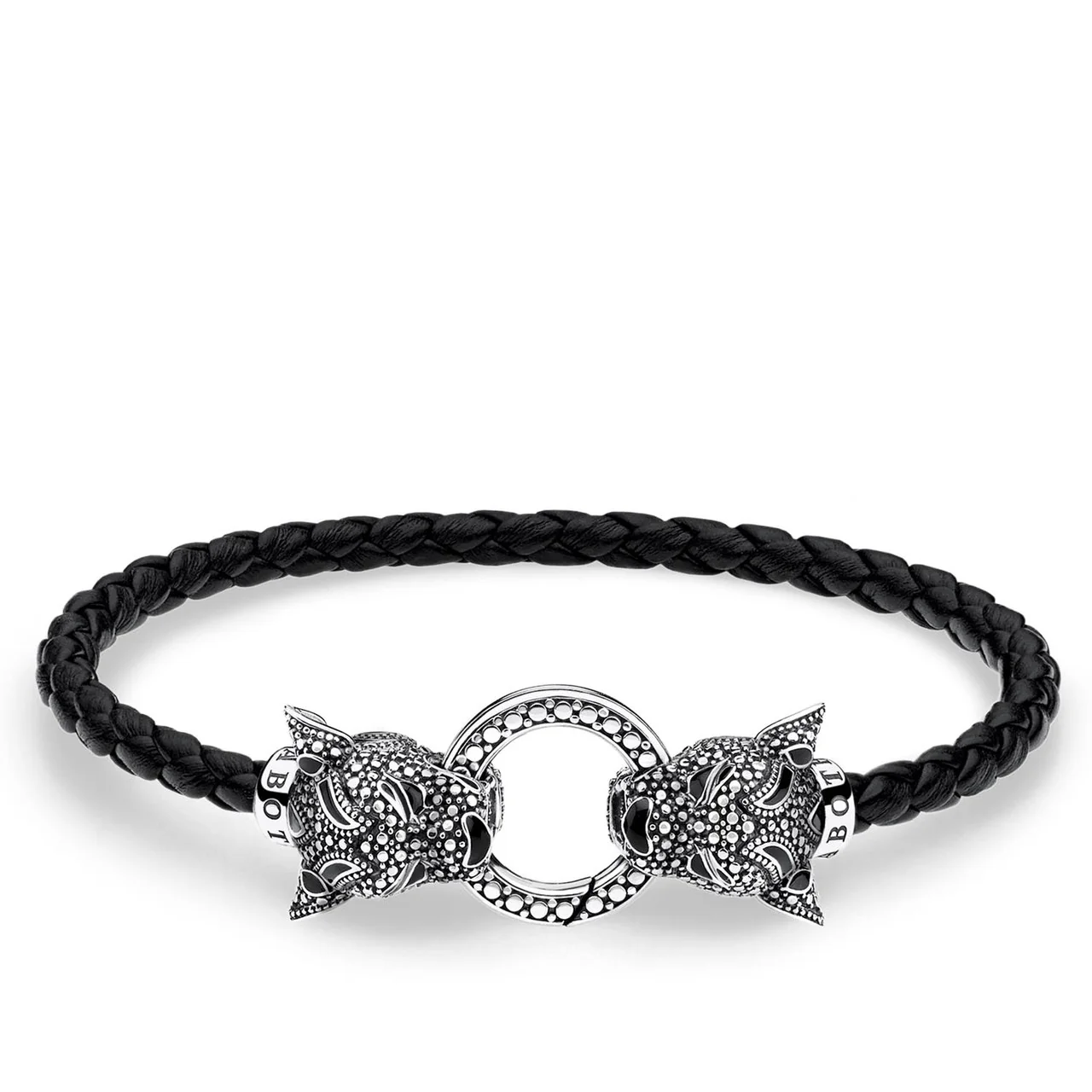 Blace Leather Black Cat Bracelet - A1932-682-11