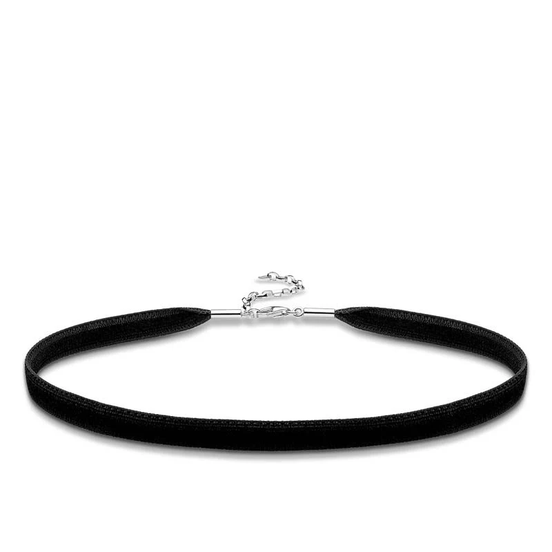 Black Velvet Choker 30-36cm - KE1728-331-11-L36V